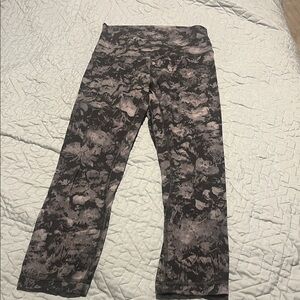lululemon athletica Black and Pink Patterned Leggings